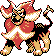 Gen 2 style normal sprite for Pyroar's male form.