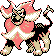 Gen 2 style shiny sprite for Pyroar's male form.