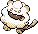 Gen 2 style shiny sprite for Swirlix.