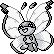 Gen 2 style shiny sprite for Vivillon's Icy Snow pattern.