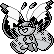 Gen 2 style shiny sprite for Vivillon's Monsoon pattern.