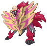 Old shiny sprite for Zamazenta's Crowned Shield form. The pink is much redder than the new GPX sprite.